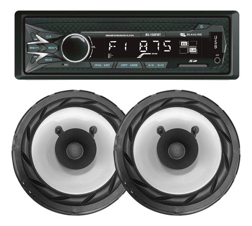 Combo Stereo Bluetooth Am Fm Parlantes Bomber 6 Pulgadas 0