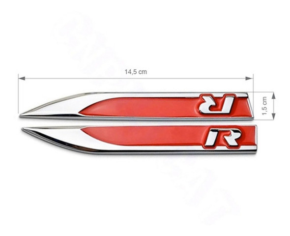 Insignia Decorativa R P/ Volkswagen Tiguan Bora Vento Voyage 1