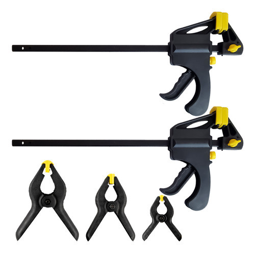 Kit 5 Grampo Sargento De Aperto Rápido E Multiuso Marceneiro 0