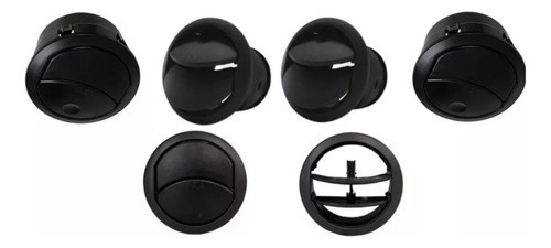 Kit 4 Saida Ar Fiat Uno Vivace 2010 2011 2012 2013 Preto 0