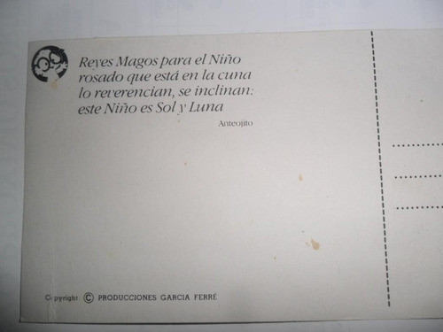 Revista Anteojito Tarjeta Postal Garcia Ferre Reyes Magos 1