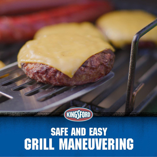 Pala De Acero Inoxidable Para Asar Con Mango Rojo, Kingsford 1