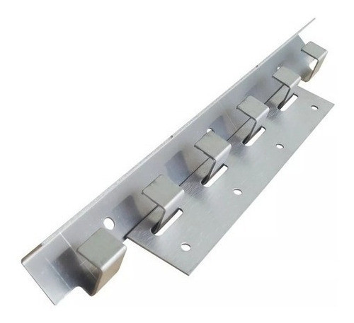 5 Trilhos (gancheira)+ 25 Pendurais Macho/fêmea Em Inox 0