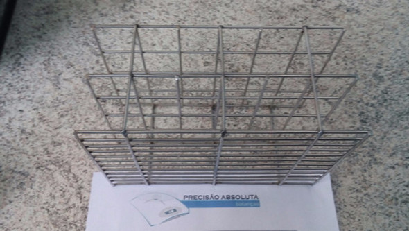Estante Em Inox P/ 12 Tubos De Ensaio C/16 Mm Diametro 1