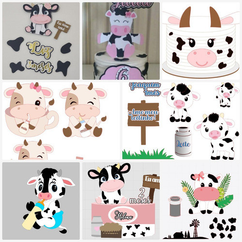 Arquivo De Corte Topo De Bolo - Vaquinha - Combo - Studio 1