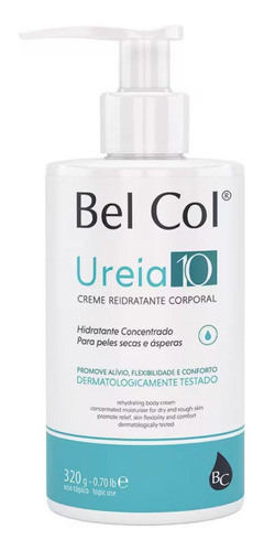 Bel Col Creme Reidratante Corpotal Ureia10 320g 0