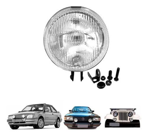 Farol Milha Auxiliar Universal 143mm Longo Alcance Redondo V 0