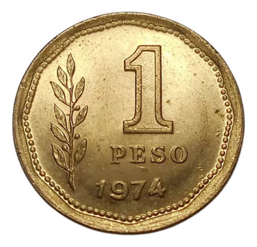 Argentina 1 Peso 1974 - Sin Circular / Brillante !!!! 0