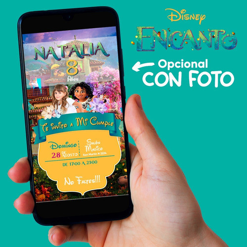 Invitación Digital Encanto Tarjeta Virtual Cumpleaños 0