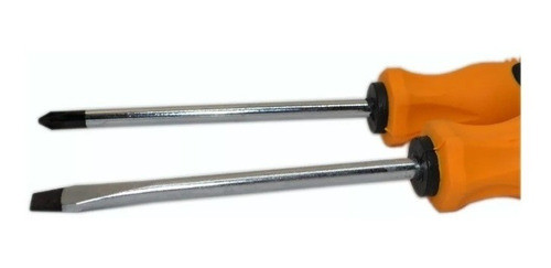 Set 2 Destornilladores Philips Y Plano Mango De Goma 1