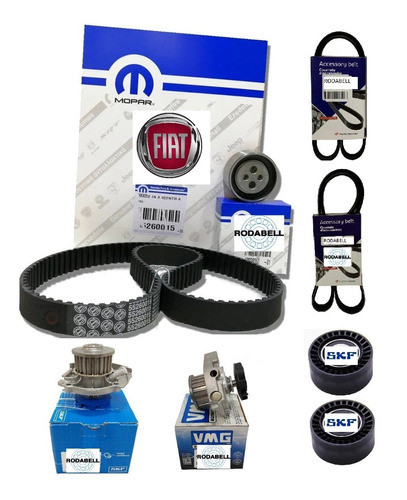 Kit Distribucion Original Palio Siena 1.4 + Bomba +kit Poliv 0