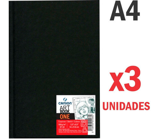 3 Cuaderno Canson Art Book One A4 Sketchbook Pastel 0