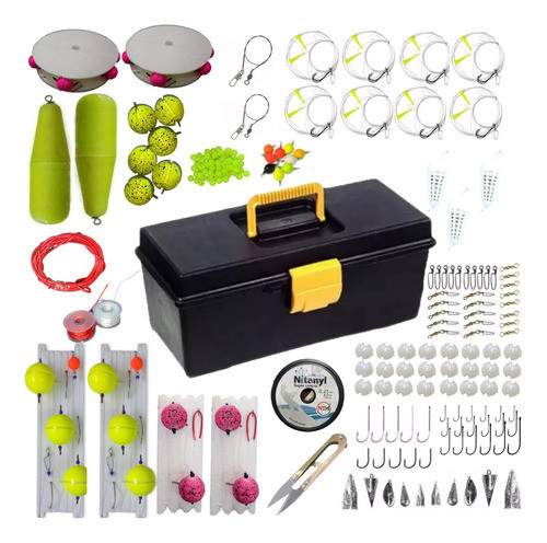 Combo Pejerrey Pesca Super Completo + Caja Con Bandeja Rio 0