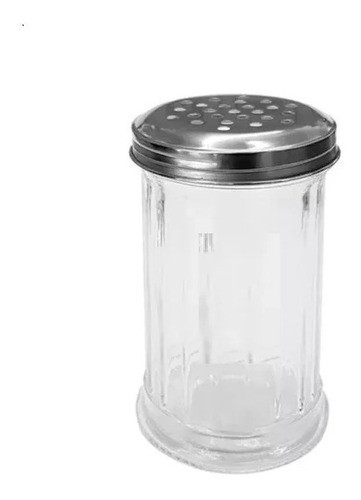 Especiero Salero  Vidrio Tapa De Acero Inoxidable 0