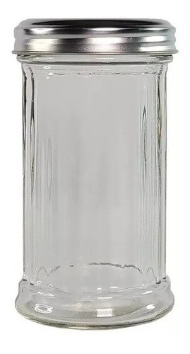 Especiero Salero  Vidrio Tapa De Acero Inoxidable 1