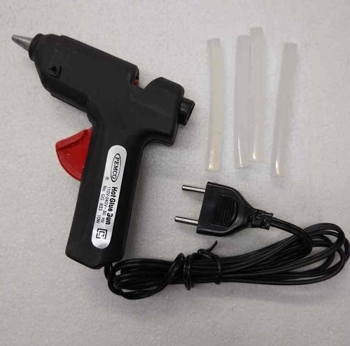 Pistola Encoladora  Chica  10w  C/4 Barras De Silicona 1