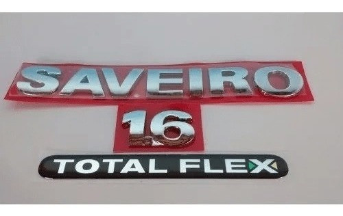 Kit Emblemas Saveiro 1.6 E Adesivo Totalflex Resinado G3 G4 1