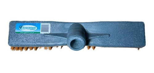 Cepillo De Piso Argentum Plástico + Cabo Madera Oferta 0