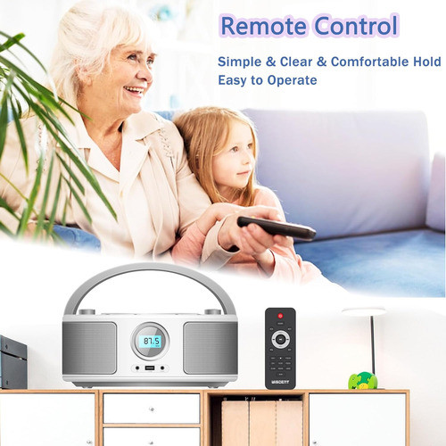 Reproductor De Cd Portátil Con Bluetooth Y Entrada Usb 1