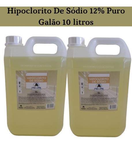 Hipoclorito De Sódio Desinfetante10 Litros 12% Cloro Aivo 1