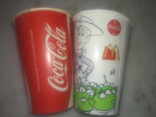 Vasos De Coca Cola De Carton, Precio Por Los 3, Diferentes 1