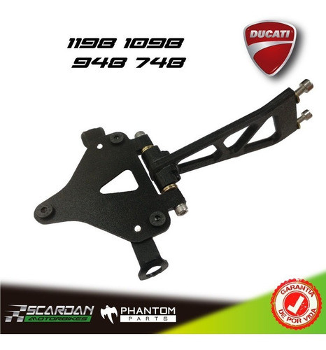 Portapatente Rebatible Fender Ducati 748 948 1098 1198 Phan 1