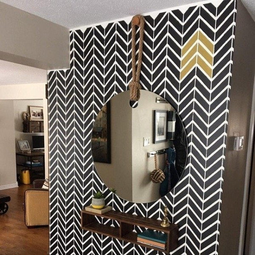 Stencil 50x60 Zig Zag Pared Piso Deco 0