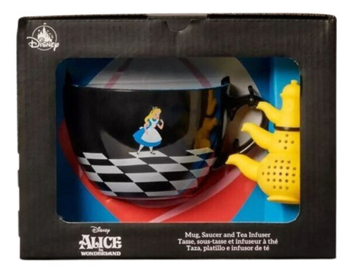 Disney Alice In Wonderland Mug, Saucer And Tea Infuser 0