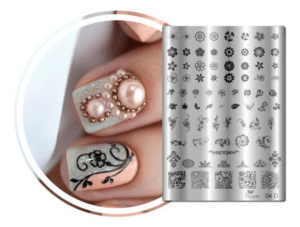 Placa Grande Para Carimbos  Decoração De Unhas Apipila A04d 0