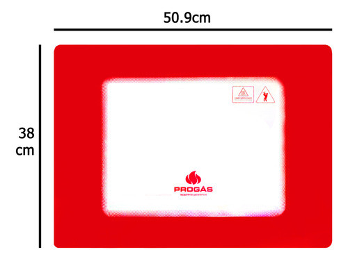 Vidro Vermelho Forno Progas Prp-004 G2 (510x378x4) 1