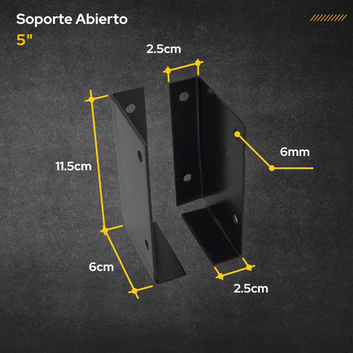 Herraje Viga Cerrado Ancho Regulable 2x5 3x5 Tirante Madera 1