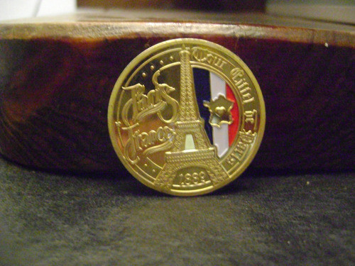 Medalla 4 Moneda Coleccion Paris Torre Eiffel Bandera Vertic 0