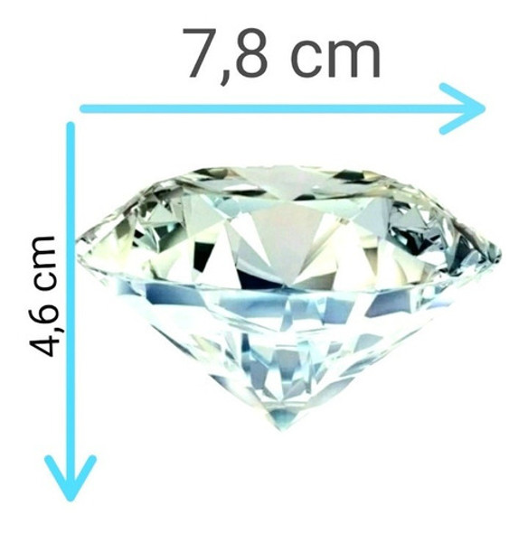 Pedra Do Poder Cristal Vidro Diamante Peso De Papel    Jóia 1