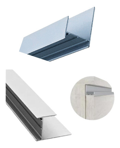Perfil Manija Aluminio J 18mm X 3mts 0