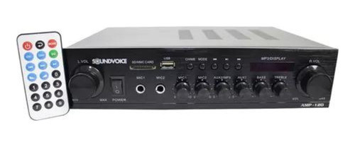 Amplificador De Som Ambiente 2 Canais Amp-120 Soundvoice 0