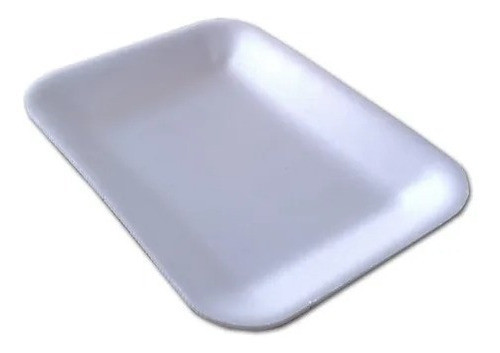 Bandeja Telgopor Expandido 618 Comida Blanca 20 X 15 Cm 100u 0