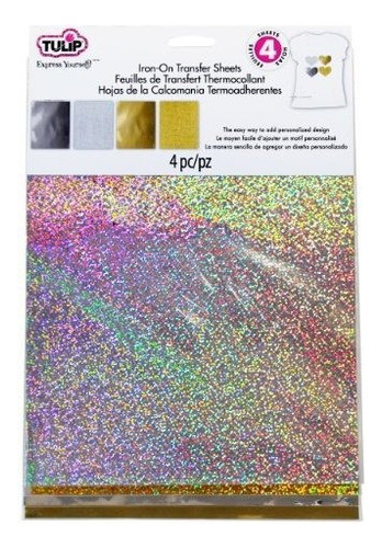 Tulip Ironon Hologram Transfer Sheets Silver 0