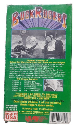 Buck Rogers Serie Del 50 Son 12 Capitulos Vhs Nuevo Ingles 1
