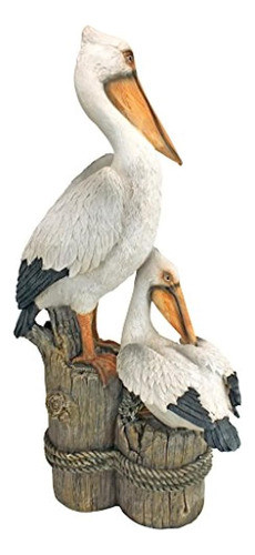 Diseño Toscano Coastal Decor Oceans Perch Pelicans Garden Bi 0