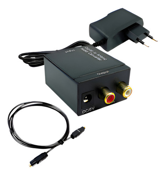 Conversor Digital De Audio Adaptador Óptico P/rca Analógico 0