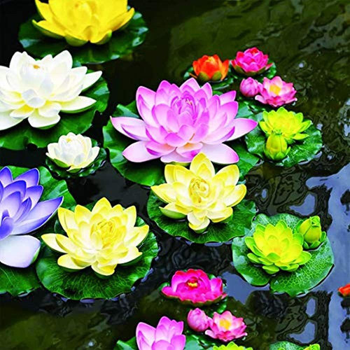 Lightingsky Artificial Floating Foam Lotus Flower Pond Decor 1