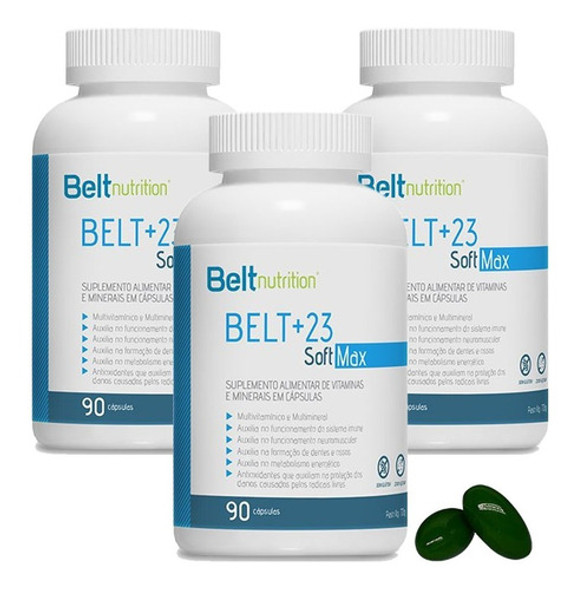Belt +23 Soft Max - 90 Cáps - Kit Com 3 Un - Belt Nutrition 0