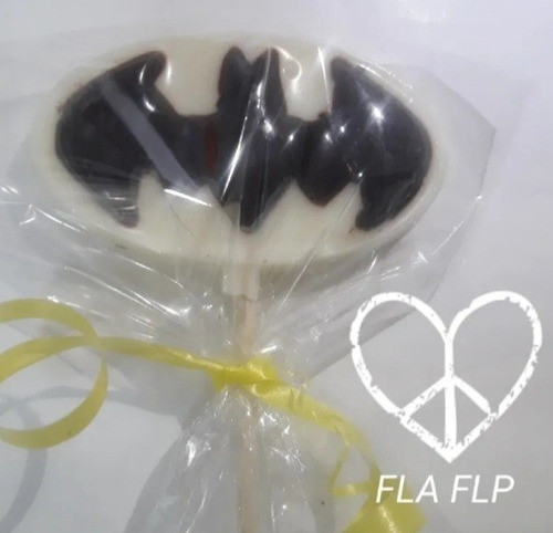 Chupetines De Chocolate Logo De Batman Souvenirs Eventos 1