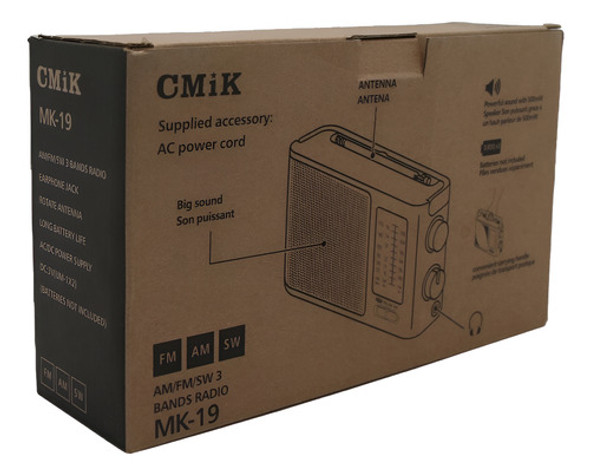 Radio Am Fm Color Negro Vintage - Carolinas Store. 1