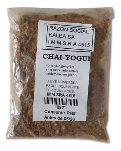 Chai Yogui 50 G Lleve 3 Pague Solo Por 2 (ver Descr) 0