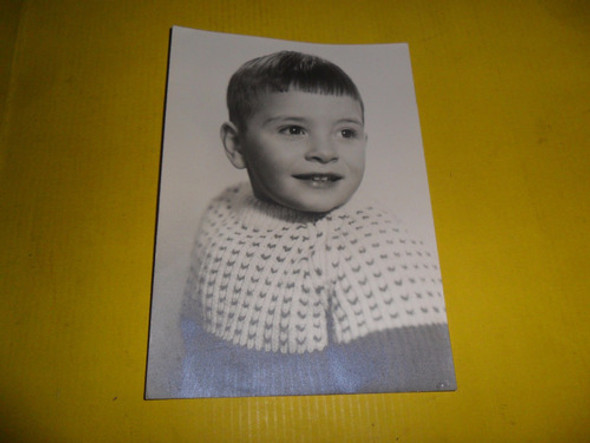 Antigua Foto Fotografia Niño Pelo Flequillo Pullover Cabello 0