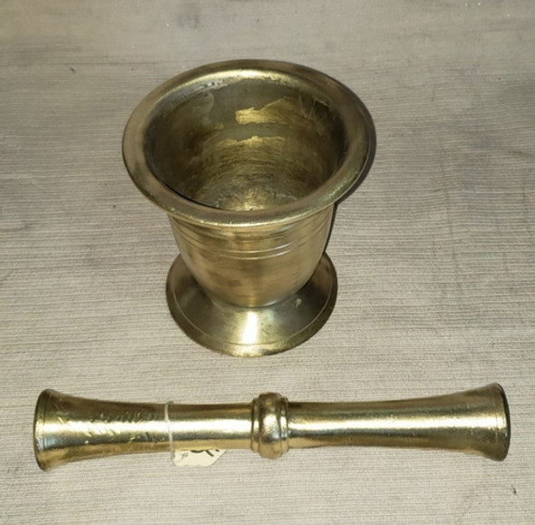 Mortero De Bronce Macizo 15 X 15 Y Palo 26cm Montepio_antig 1