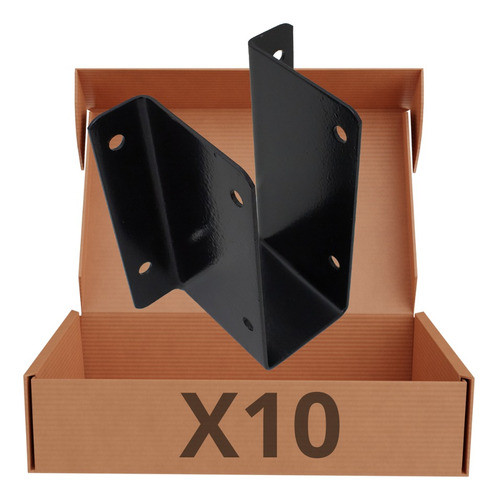 Soporte De Chapa Para Tirante De Madera 2x5 Vigas Techo X 10 0