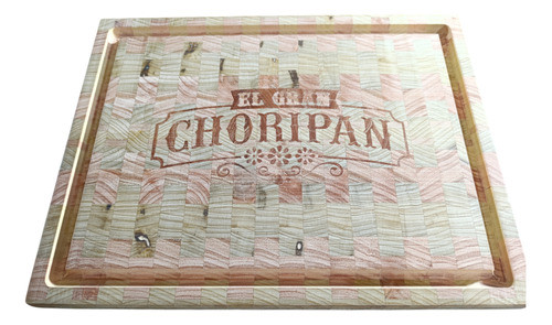 Tabla Asado Madera Xl Endgrain Incrustacion Gran Calidad 1