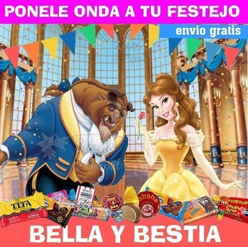 Kit Imprimible La Bella Y La Bestia Editable 1